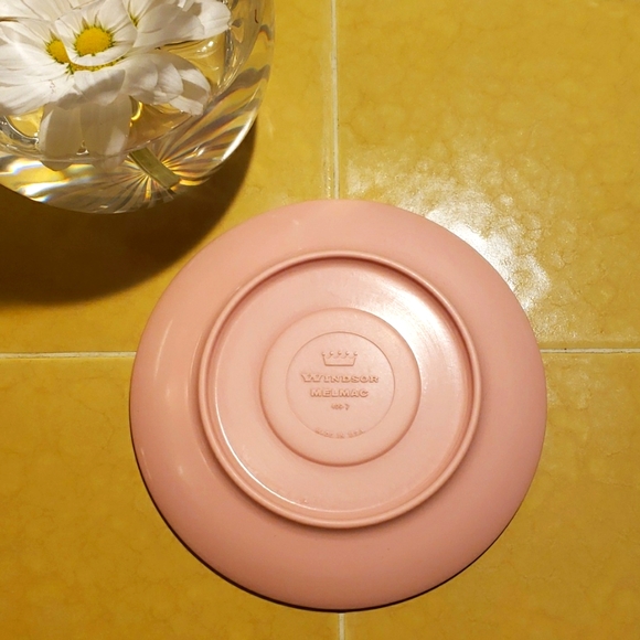 WINDSOR Melmac Vintage 50s Dessert Plate / Saucer / Coffee Cup in Pink MCM - Picture 4 of 11